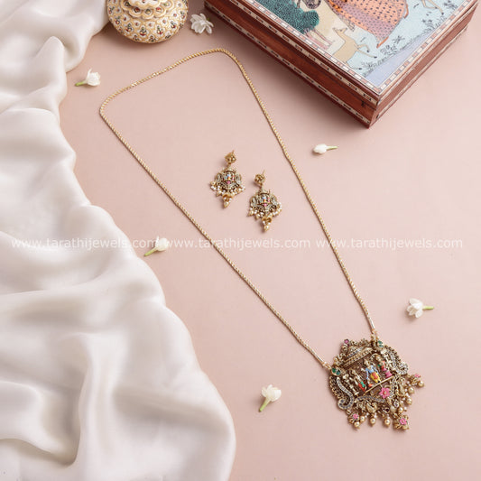 Ramar and Sita Pendent Long Chain HA420