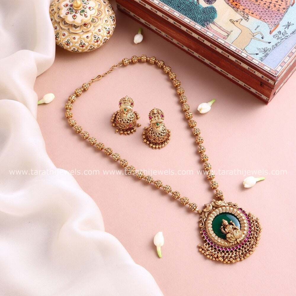 Tarathi Lakshmi Pendant Matte Neckpiece HA427