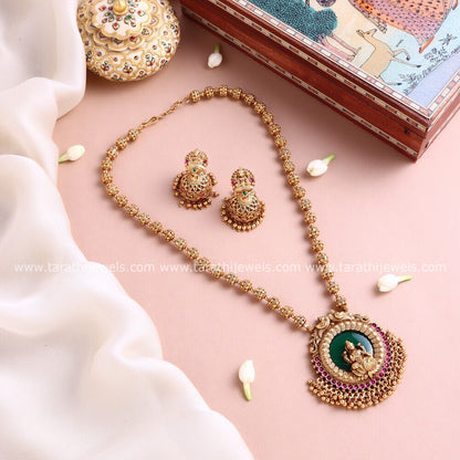Tarathi Lakshmi Pendant Matte Neckpiece HA427