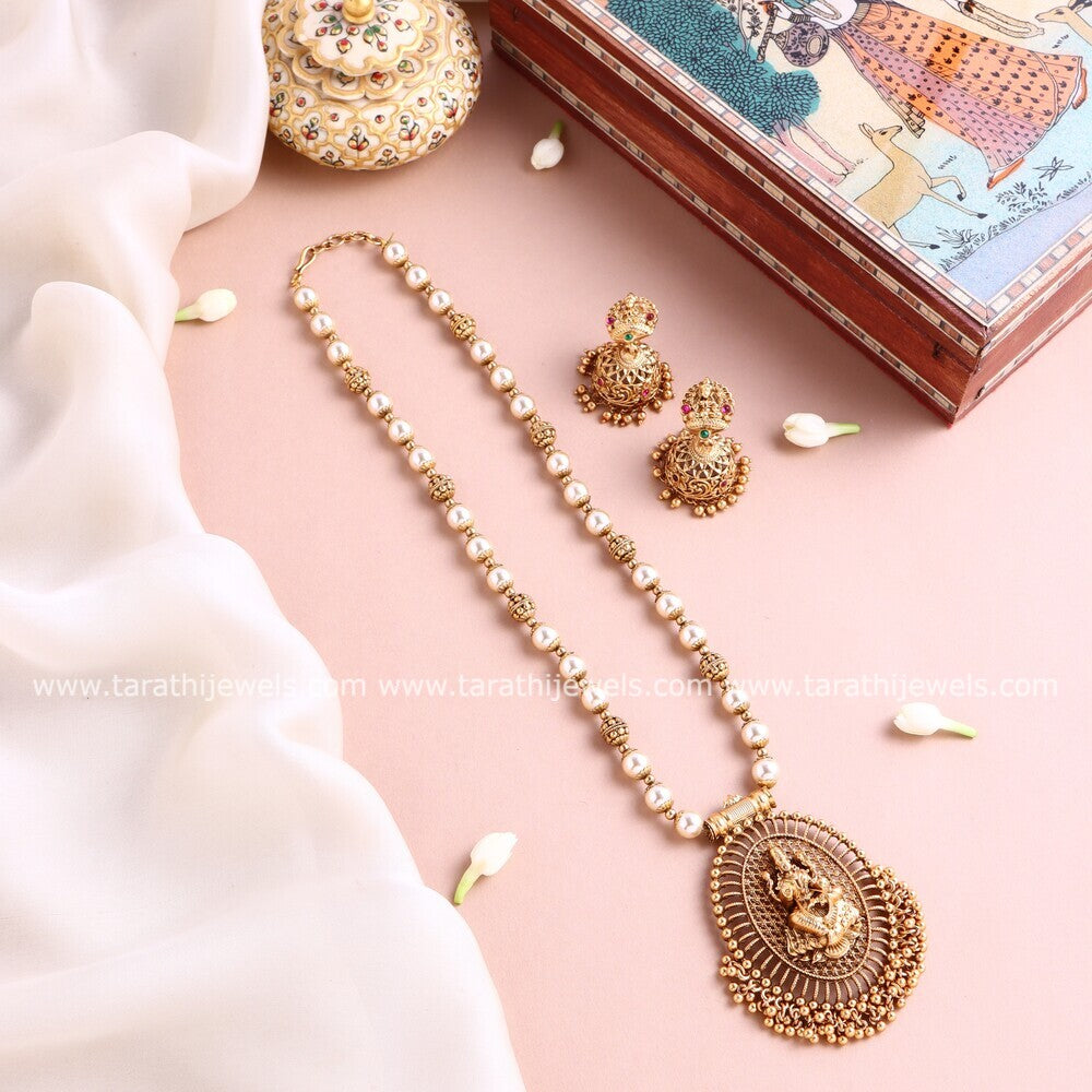 Tarathi Lakshmi Pendant Matte Neckpiece HA428
