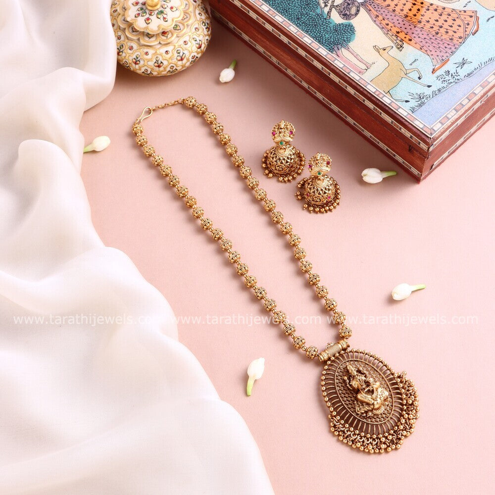 Tarathi Lakshmi Pendant Matte Neckpiece  HA429