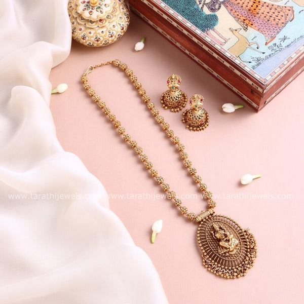 Tarathi Lakshmi Pendant Matte Neckpiece  HA429