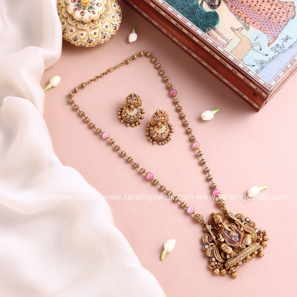 Tarathi Vinayakar Pendant Matte Neckchain HA431