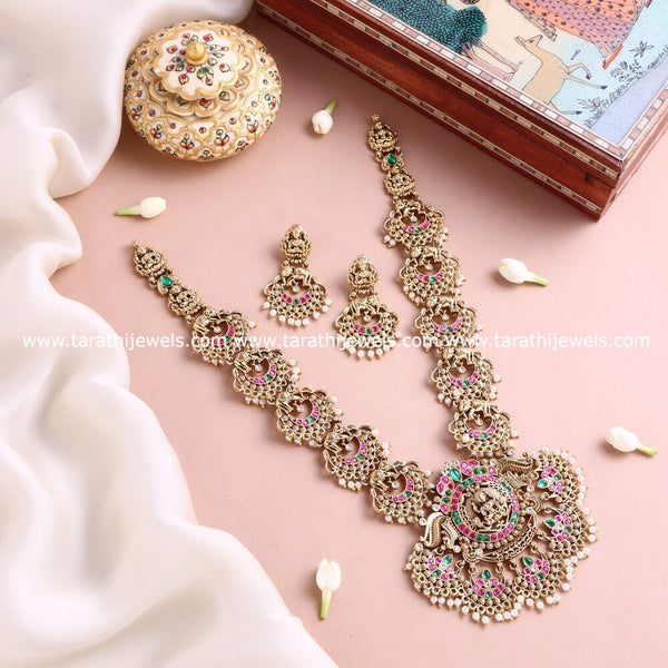 Gold Look alike Pearl Lakshmi Haaram HA433