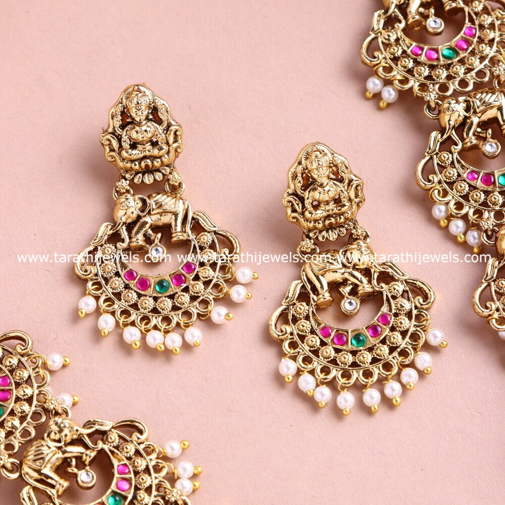 Gold Look alike Pearl Lakshmi Haaram HA433