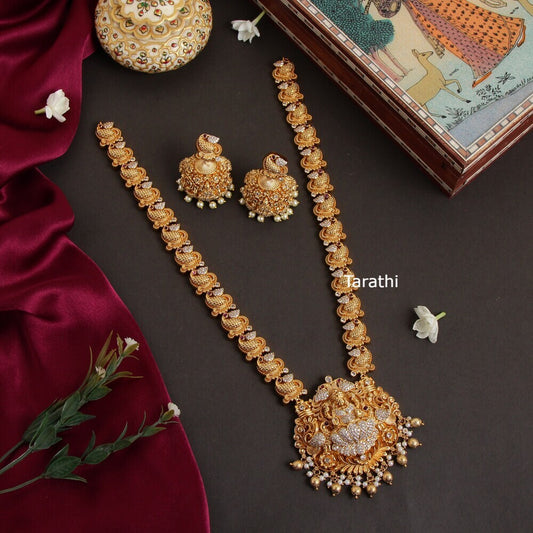 Gold look alike Lakshmi Long Haaram HA440
