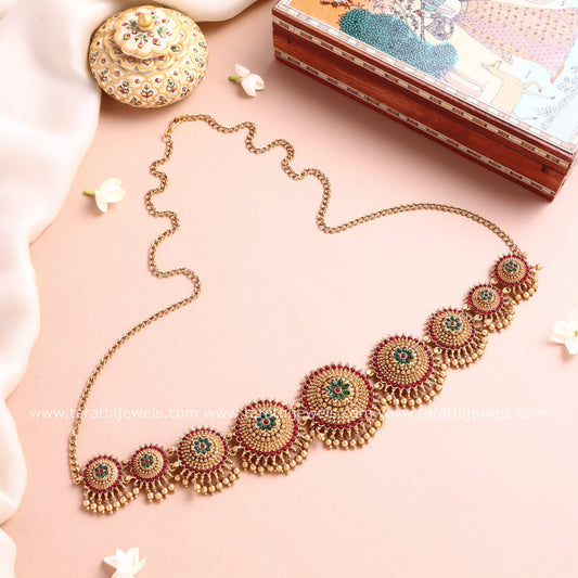 Antique Flower Hip Chain HB59