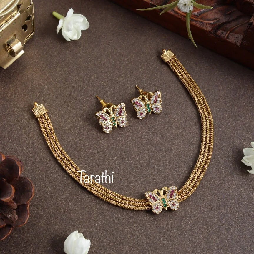 Antique simple and Cute Butterfly Design Choker ch167