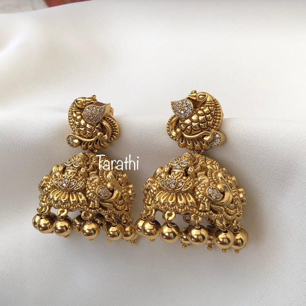 Peacock  design Bridal Jumka EA276