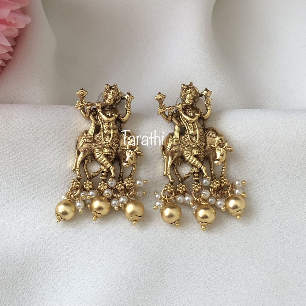 Lord Krishna Design Earrings EA291