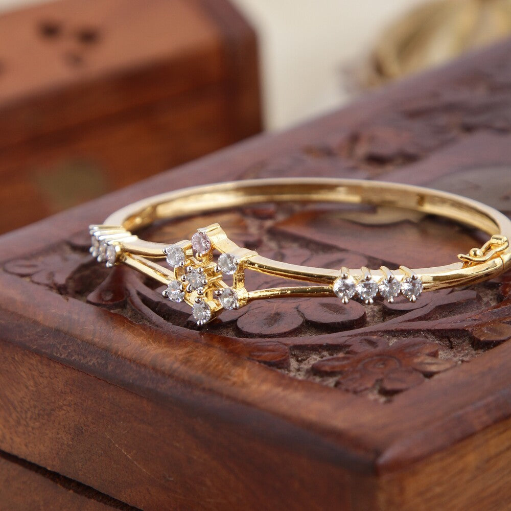 Gold Look alike Openable Kada Bangle BA96