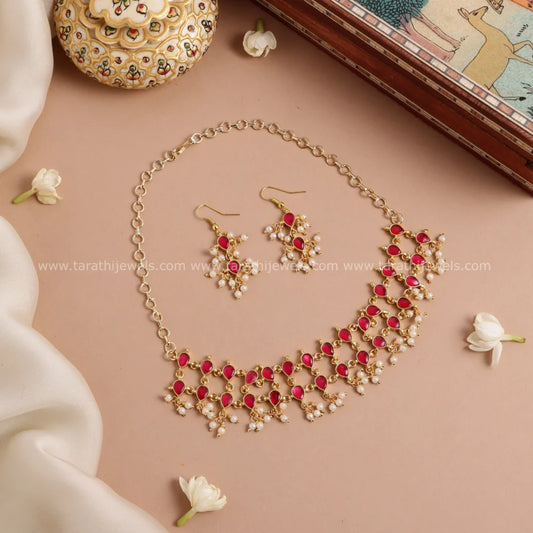 Jadau Pearl Beads choker CH330