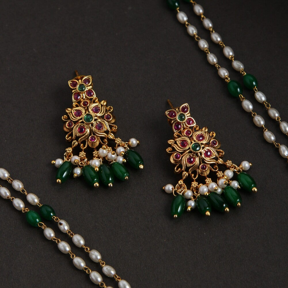 Amazing Two Layered Pearl Long Haaram HA162