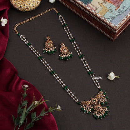 Amazing Two Layered Pearl Long Haaram HA162