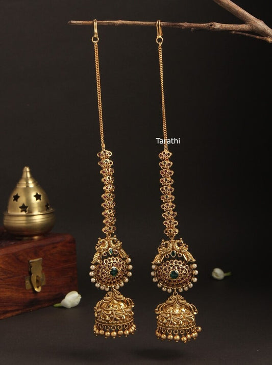 Antique Peacock design Jumka with Maatal EA323