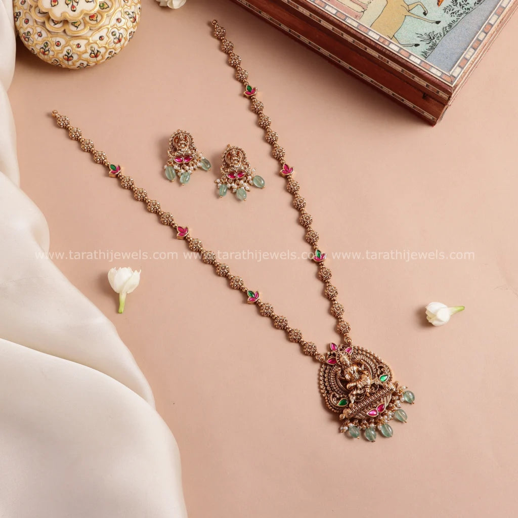 Nithya Antique Lakshmi Haaram HA298