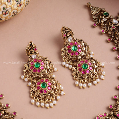 Gold Replica Kundan Jadau Neckpiece N960