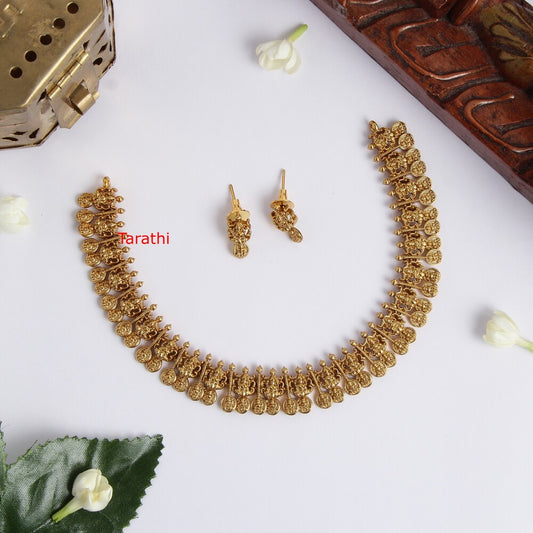 Gold look alike Lakshmi Necklace N327