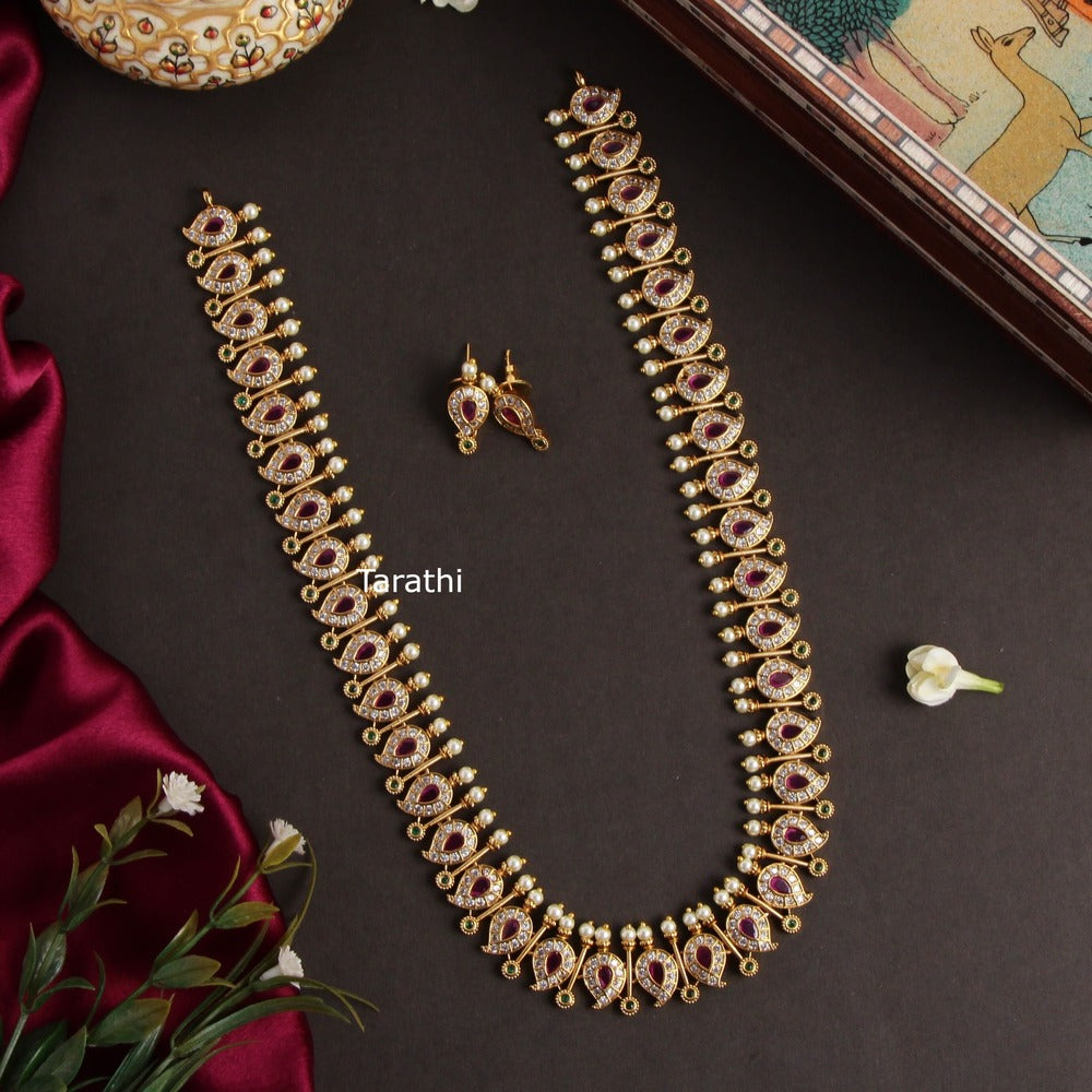 Mango design Pearl finish Long Haaram HA134