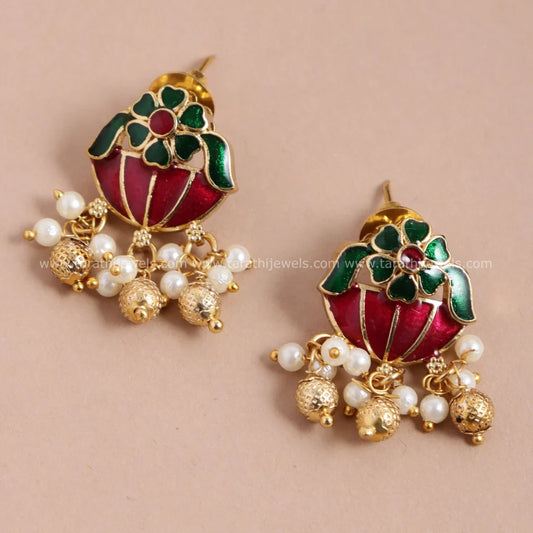 Gold Finish Flower Choker CH371