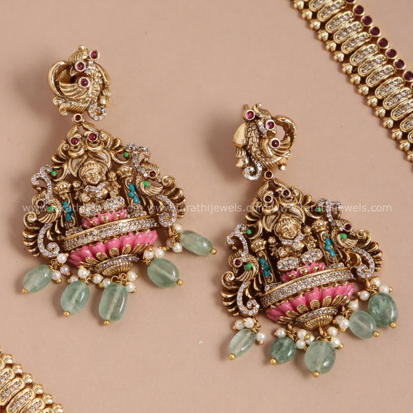 Meenakari Lakshmi Haaram (Hand Painted) HA397