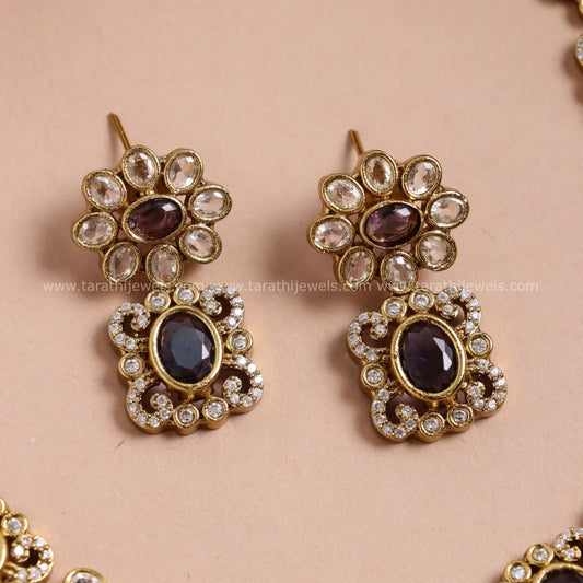 Jessy Purple Stone Choker CH326