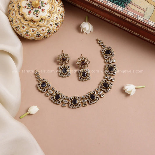 Jessy Purple Stone Choker CH326