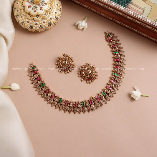 Amazing Lakshmi With Coin Necklace N667