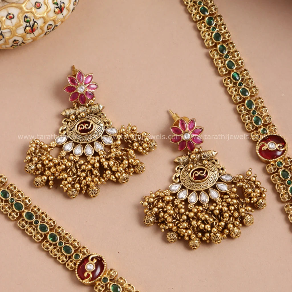 Gold Finish Long Haaram HA271