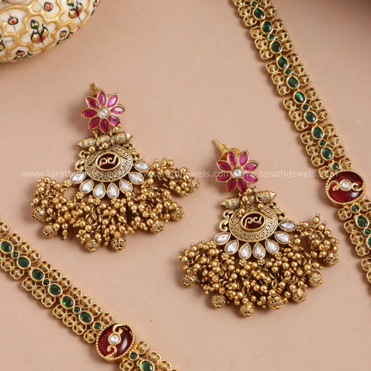 Gold Finish Long Haaram HA271