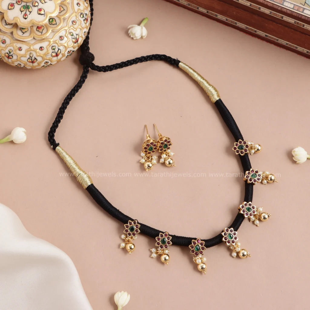 Black Thread Necklace N894