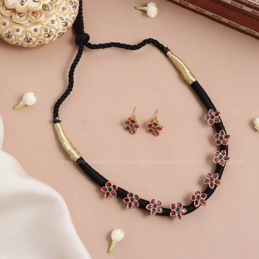 Black Thread Necklace N896