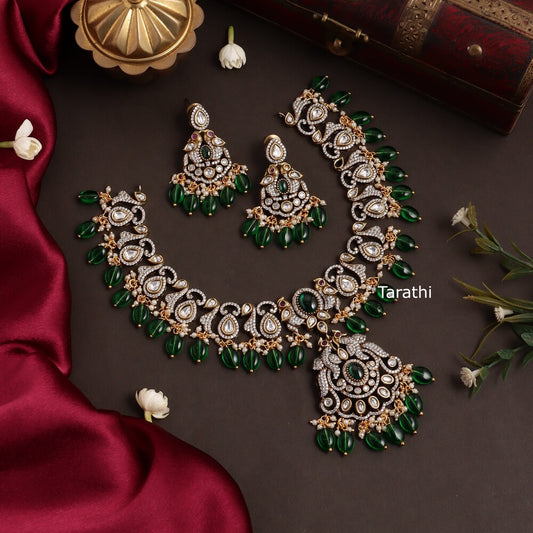 Victorian Diamond Peacock Necklace N386