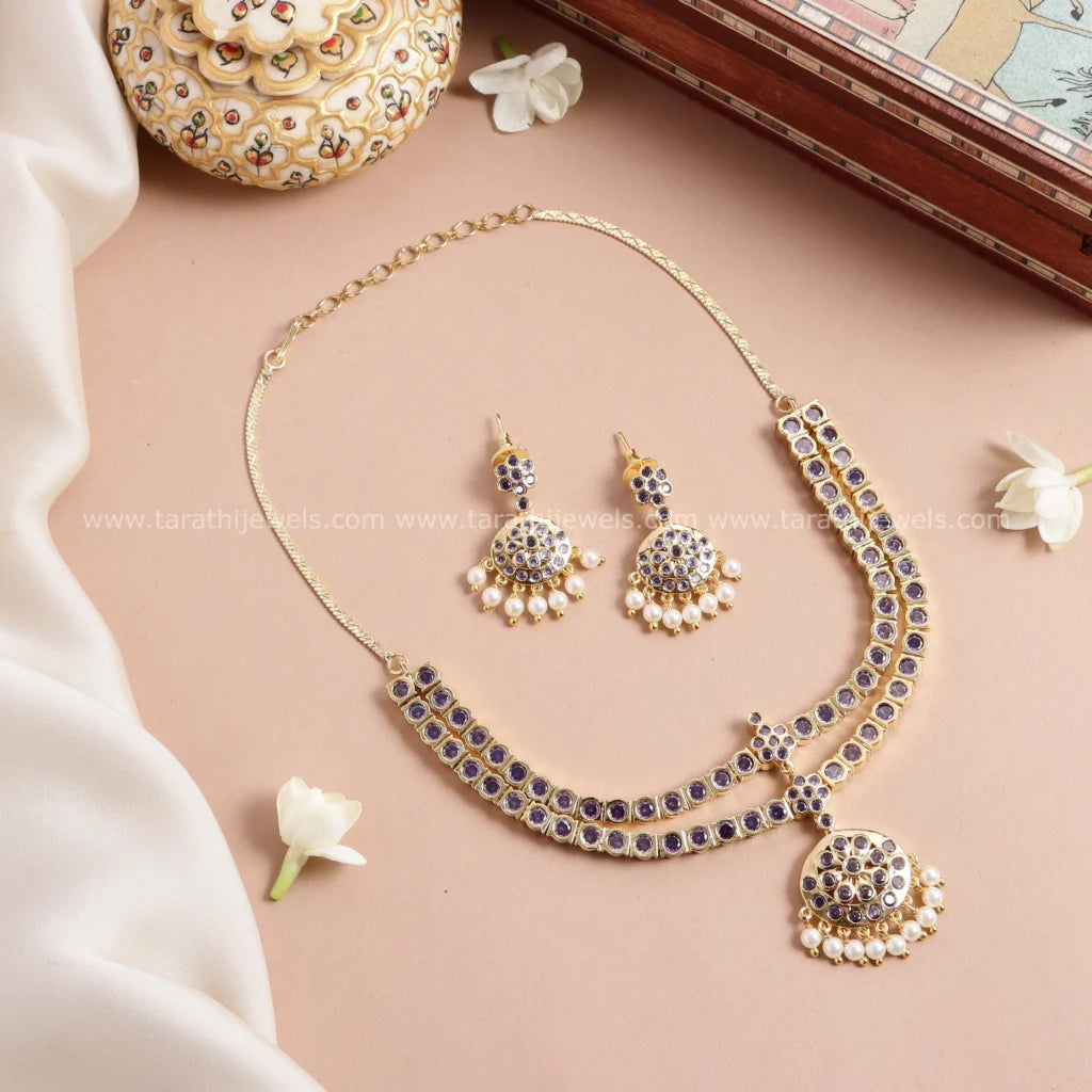 Ithanya Version2 Purple Kemp Necklace N736