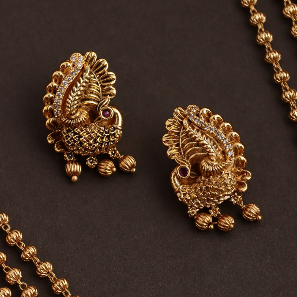 Gold look alike Lakshmi Long Haaram HA149