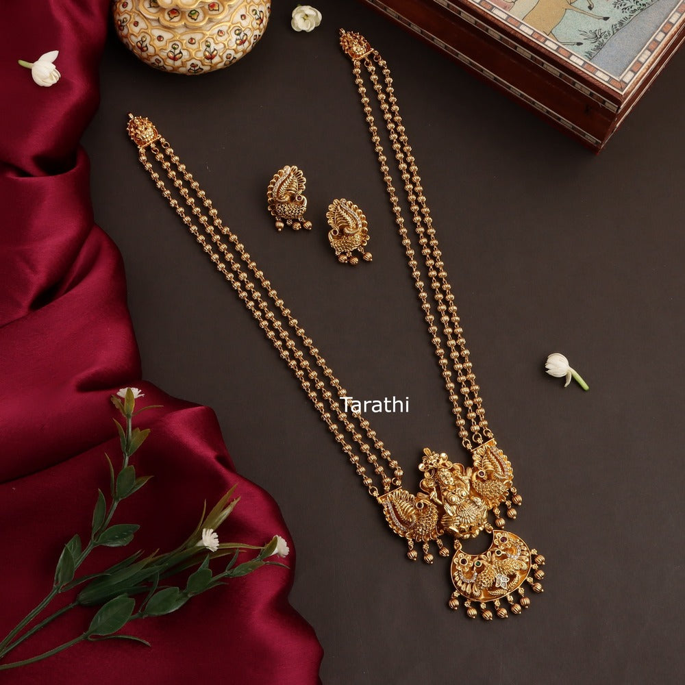 Gold look alike Lakshmi Long Haaram HA149