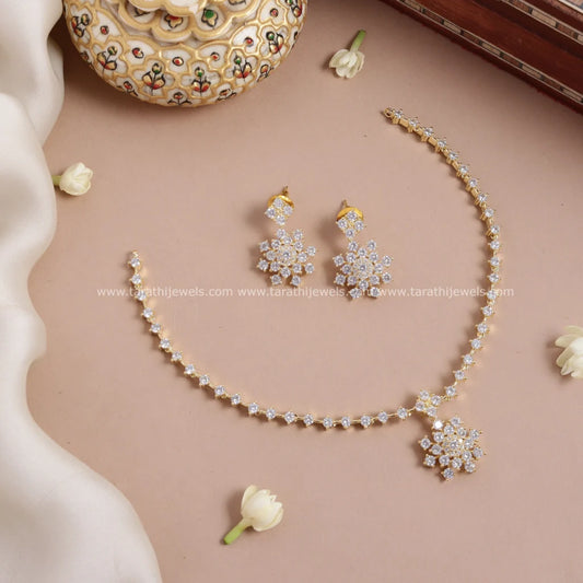 Diamond Look Alike Necklace N814