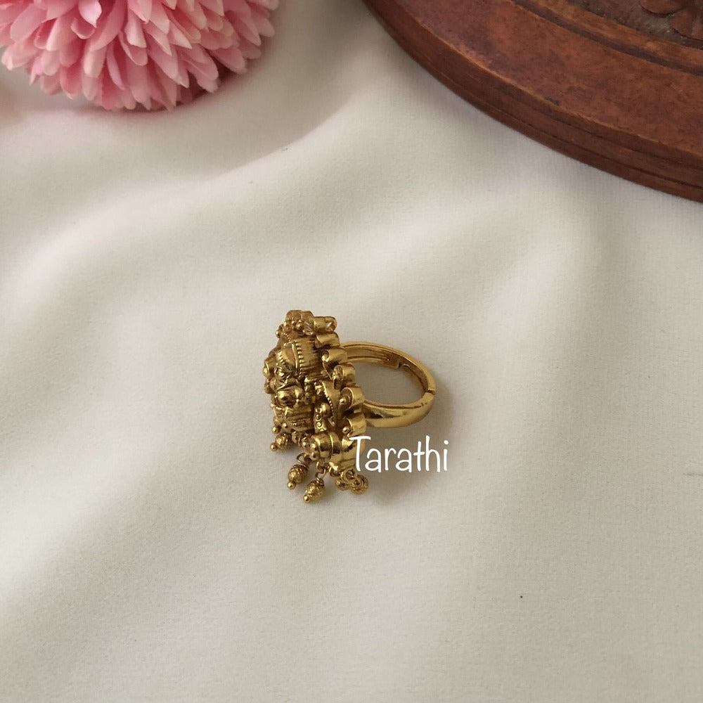 Lakshmi Gold finish Jumbo Finger ring FR01