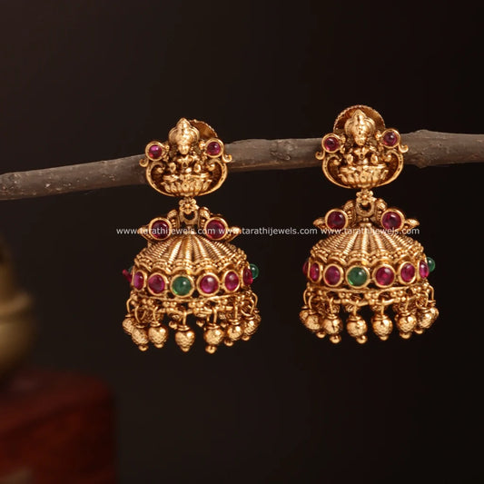 Ad Lakshmi Gold Finish jumka EA587