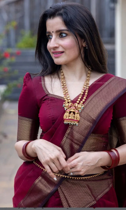 Praneetha2 Antique Lakshmi Long Haaram HA317