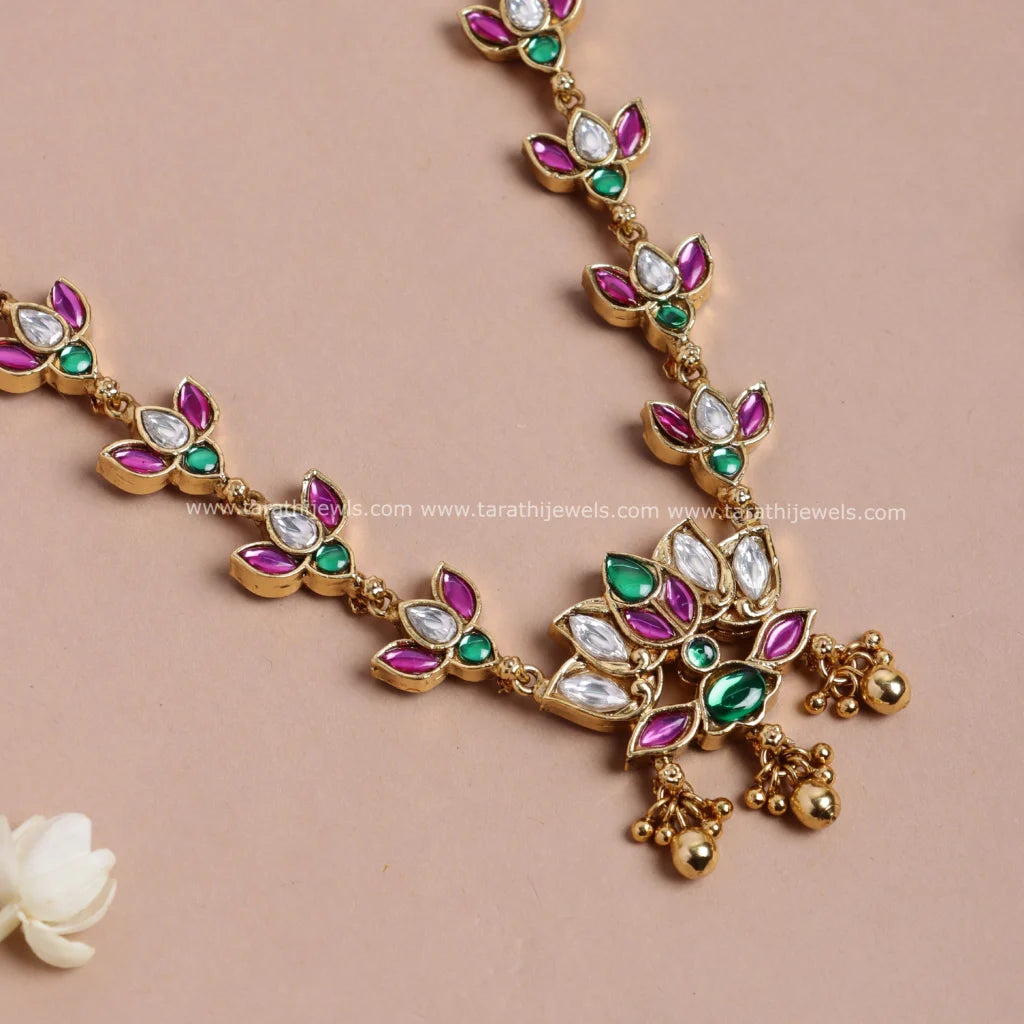 Tarathi Two in one Jadau Kundan Stone Haaram   HA330