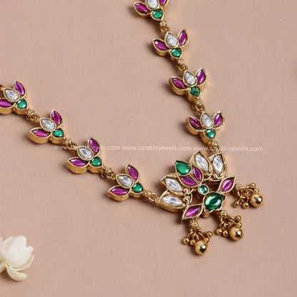 Tarathi Two in one Jadau Kundan Stone Haaram   HA330