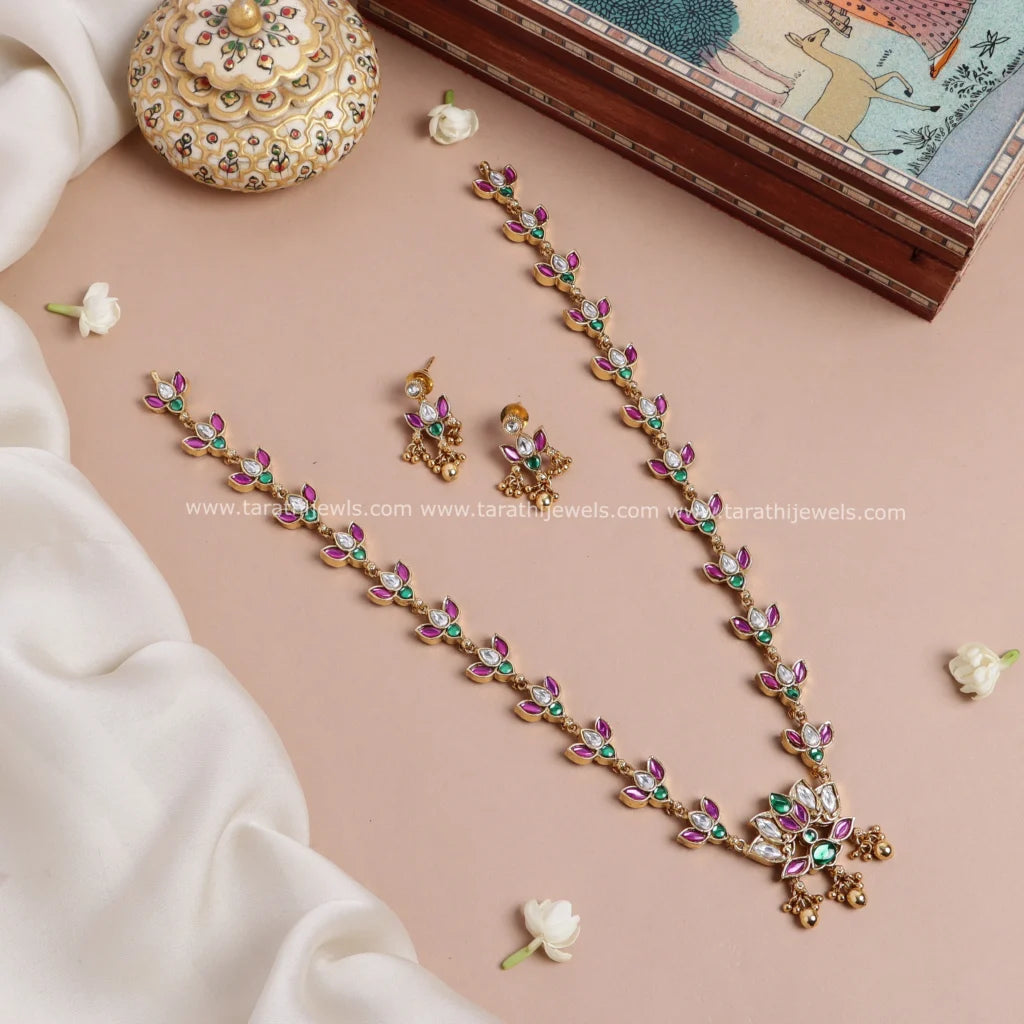 Tarathi Two in one Jadau Kundan Stone Haaram   HA330