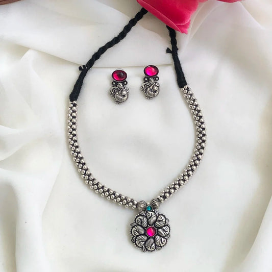 Oxidized Choker Neckpiece S09