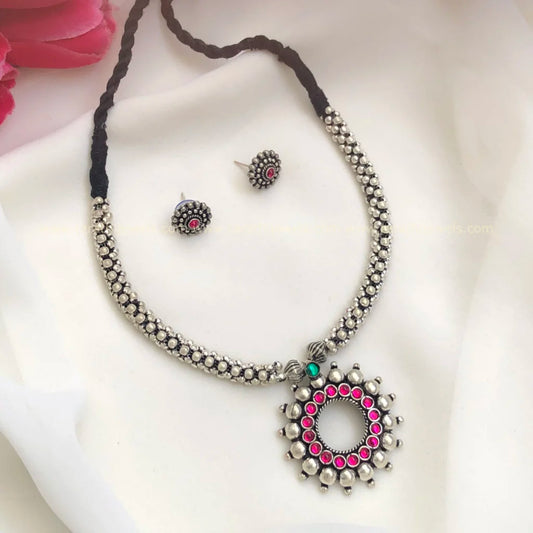 Oxidized Choker Neckpiece S19