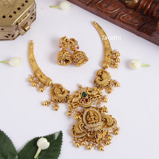 Antique Lakshmi Devi Pipe Necklace N252