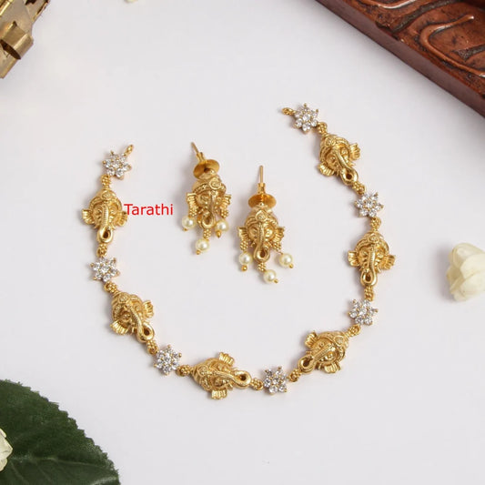 Elephant design Choker Neckpiece N918