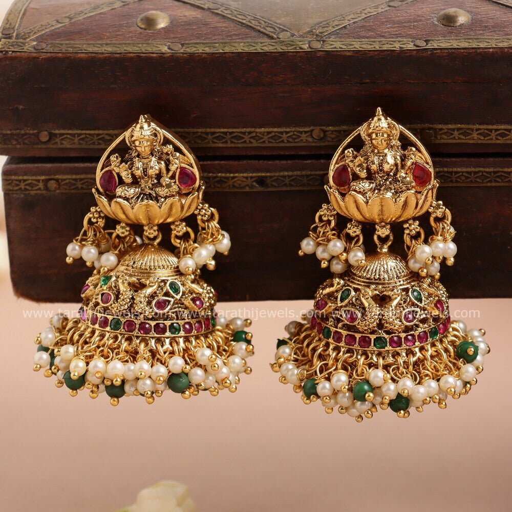 Amazing Peacock Design Green beads Drops Necklace N471