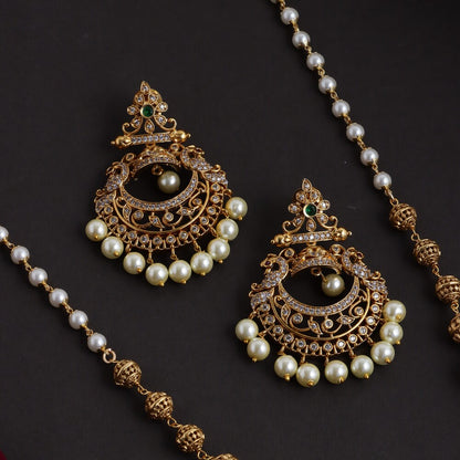 Traditional Pendant Pearls and Gold Balls Long Haaram HA65