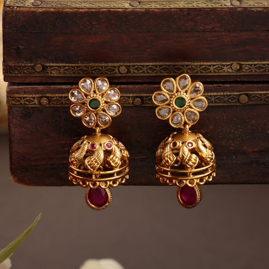 Traditional Peacock and Flower Design Bridal Long Haaram HA72